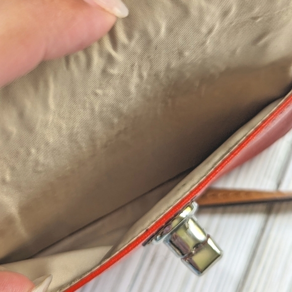 Coach Park Leather Dylan Colorblock Mini Crossbody Bag in Navy Blue and Red - Picture 8 of 11